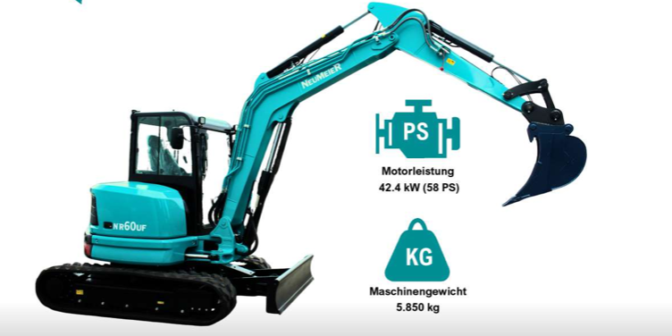 Minibagger Gewicht und Motor